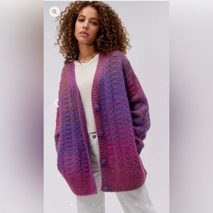 Daydreamer Ombre Cardigan in Wild Orchid